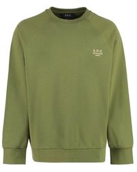 A.P.C. - Cotton Crew-neck Sweatshirt - Lyst