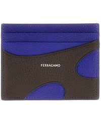 Ferragamo - Two-toned Cut Out Detailed Card Holder - Lyst