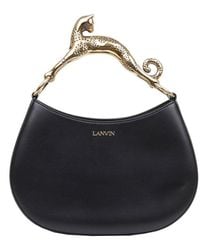 Lanvin - Cat Embellished-handle Top Handle Bag - Lyst