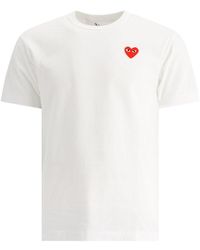 COMME DES GARÇONS PLAY - Brand Appliqué Crewneck Cotton-jersey T-shirt Xx - Lyst