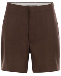 Tagliatore - High Waist Chino Bermuda Shorts - Lyst