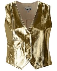 Ganni - Denim Vest - Lyst