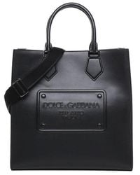 Dolce & Gabbana - Logo Debossed Tote Bag - Lyst
