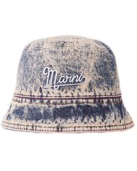 Marni - Washed Denim Bucket Hat - Lyst
