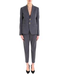 DSquared² Button Embellished Suit - Grey
