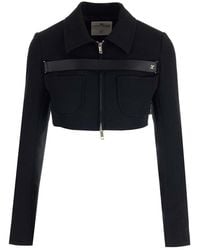 Courreges - Cropped Jacket With Strap - Lyst