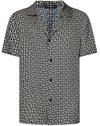 Balmain - Ff Monogrammed Short-sleeved Shirt - Lyst