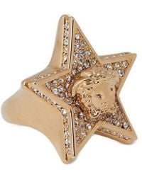 Versace - Medusa-head Star-shaped Embellished Ring - Lyst