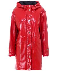 Burberry Horseferry Print Coat - Red