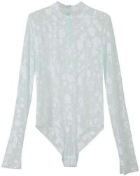 Givenchy - 4g Flower Tulle Bodysuit - Lyst