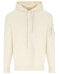 C.P. Company - Lens-detailed Hooded Drawstring Jumper - Lyst