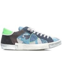 Philippe Model - Prsx Low-top Logo Patch Sneakers - Lyst