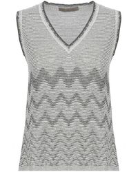 D.exterior - Chevron Sleeveless Top - Lyst