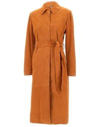 Iceberg - Long Sleeved Belted Coat - Lyst