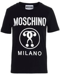 Moschino Logo-printed Crewneck T-shirt - Black