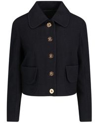 Patou - Button-up Cropped Tweed Jacket - Lyst