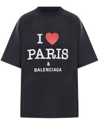 Balenciaga - I Love Paris & T-Shirt - Lyst