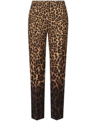 Valentino - Leopard-print High Waist Pants - Lyst