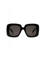 Balenciaga - Shiny Black Square-frame Sunglasses Accessories - Lyst