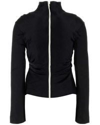 Nanushka Satin Asymmetrical Cut Top in Black | Lyst