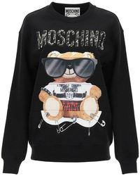 Moschino Mixed Teddy Bear Crewneck Sweatshirt - Black