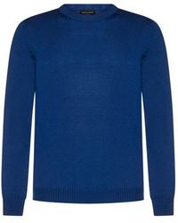 Roberto Collina - Long-sleeved Crewneck Knitted Jumper - Lyst