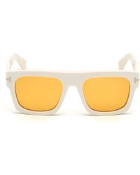 Tom Ford Fausto Square-frame Sunglasses - White