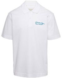 Givenchy - 'la Plage' Polo Shirt With Front And Rear Print In Cotton - Lyst