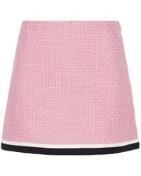 Miu Miu - Tweed A-line Mini Skirt - Lyst