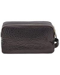 Brunello Cucinelli - Double Zipper Textured Leather Beauty Case - Lyst