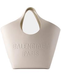 Balenciaga - Mary-kate Logo Embossed Tote Bag - Lyst