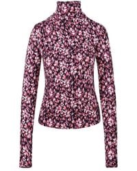 Isabel Marant - Floral-printed High-neck Top - Lyst
