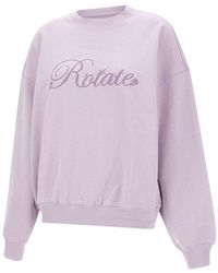 ROTATE BIRGER CHRISTENSEN - Logo Embroidered Crewneck Sweatshirt - Lyst