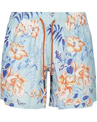 Etro Floral Printed Swimming Shorts - Blue