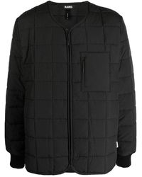 Rains - Zip-up Quilted Bomber Jacket - Lyst