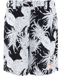 Valentino - Logo Patch All-over Patterned Shorts - Lyst