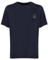 Fay - Logo-printed Crewneck T-shirt - Lyst