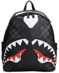 Sprayground - Shark Check Printed Zipped Backpack - Lyst