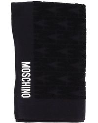 Moschino Logo Embroidered Towel - Black