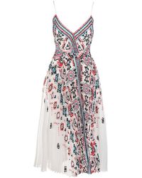 Ermanno Scervino - White Dress Embroidered In Organza - Lyst