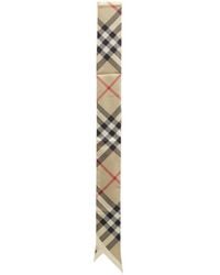 Burberry - Check Pattern Pointed-tip Scarf - Lyst