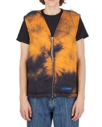 Aries Quilted Tie Dye Sleeveless Jacket - Multicolor