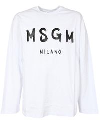 MSGM - Logo T-shirt Clothing - Lyst