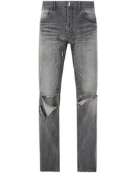 Givenchy - Destroyed Straight-leg Jeans - Lyst