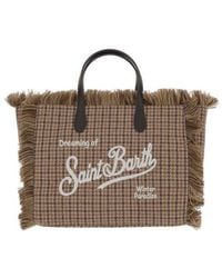 Mc2 Saint Barth - Houndstooth Pattern Tote Bag - Lyst