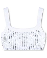 The Attico - Cropped Top With Glistening Applications - Lyst