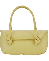 Jil Sander - 'Knot Small' Shoulder Bag With Laminated Logo - Lyst