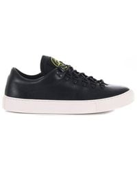 Stone Island - Logo Patch Almond Toe Sneakers - Lyst