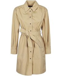 Weekend by Maxmara - Buttoned Belted Dress - Lyst