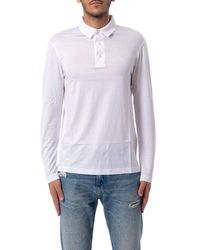 Emporio Armani - Logo Detailed Long-Sleeved Polo Shirt - Lyst